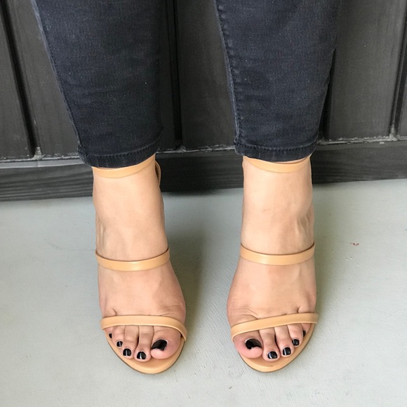 NIB Candy Dancer Nude Triple Strap Stiletto Sandal - Picture 6 of 7